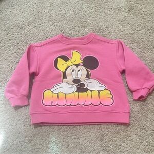 Zara Disney Minnie Mouse Pink Sweatshirt